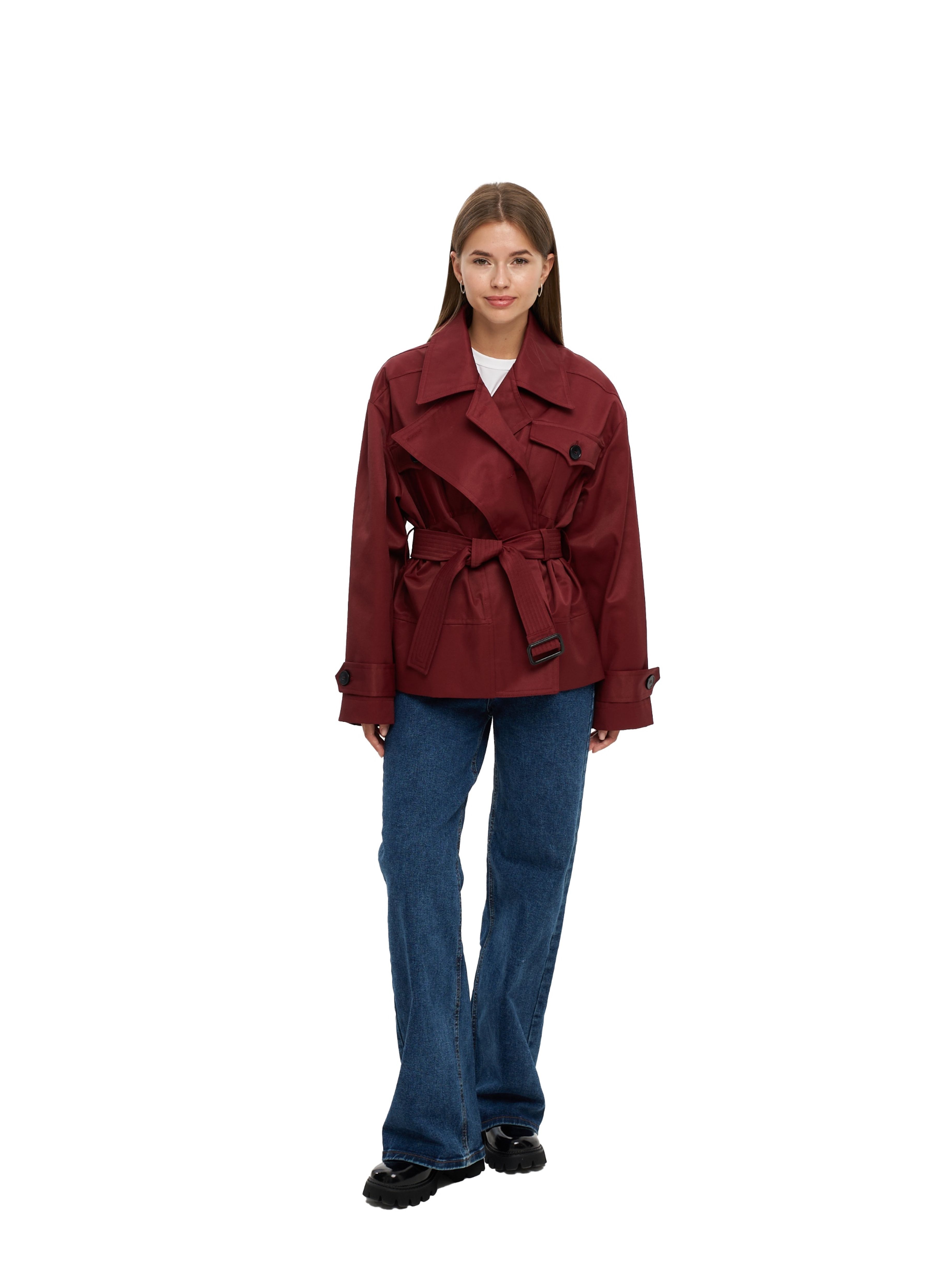 Жакет-куртка, цвет бордо