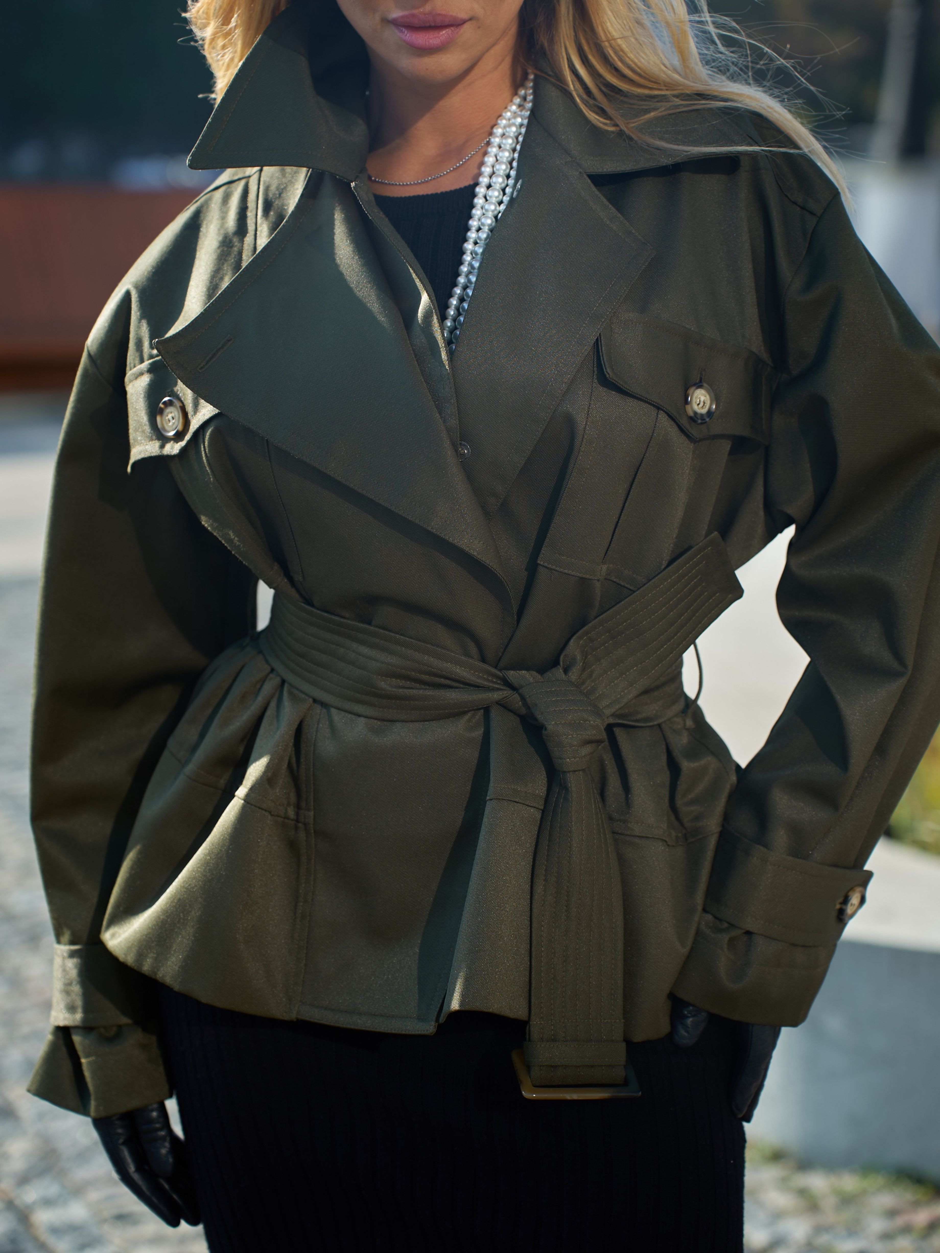 Жакет-куртка хаки