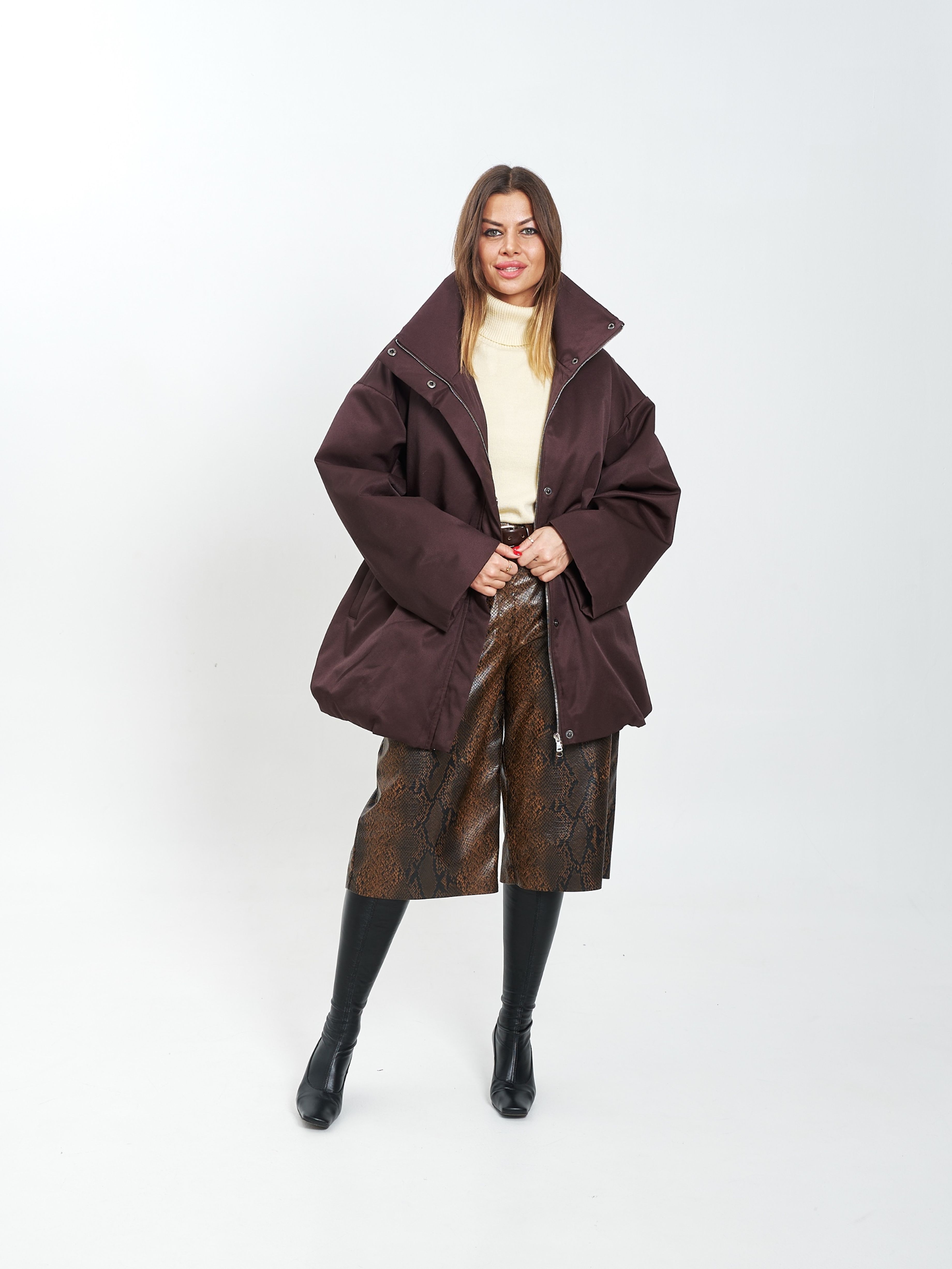 Куртка-баллон коричневая 