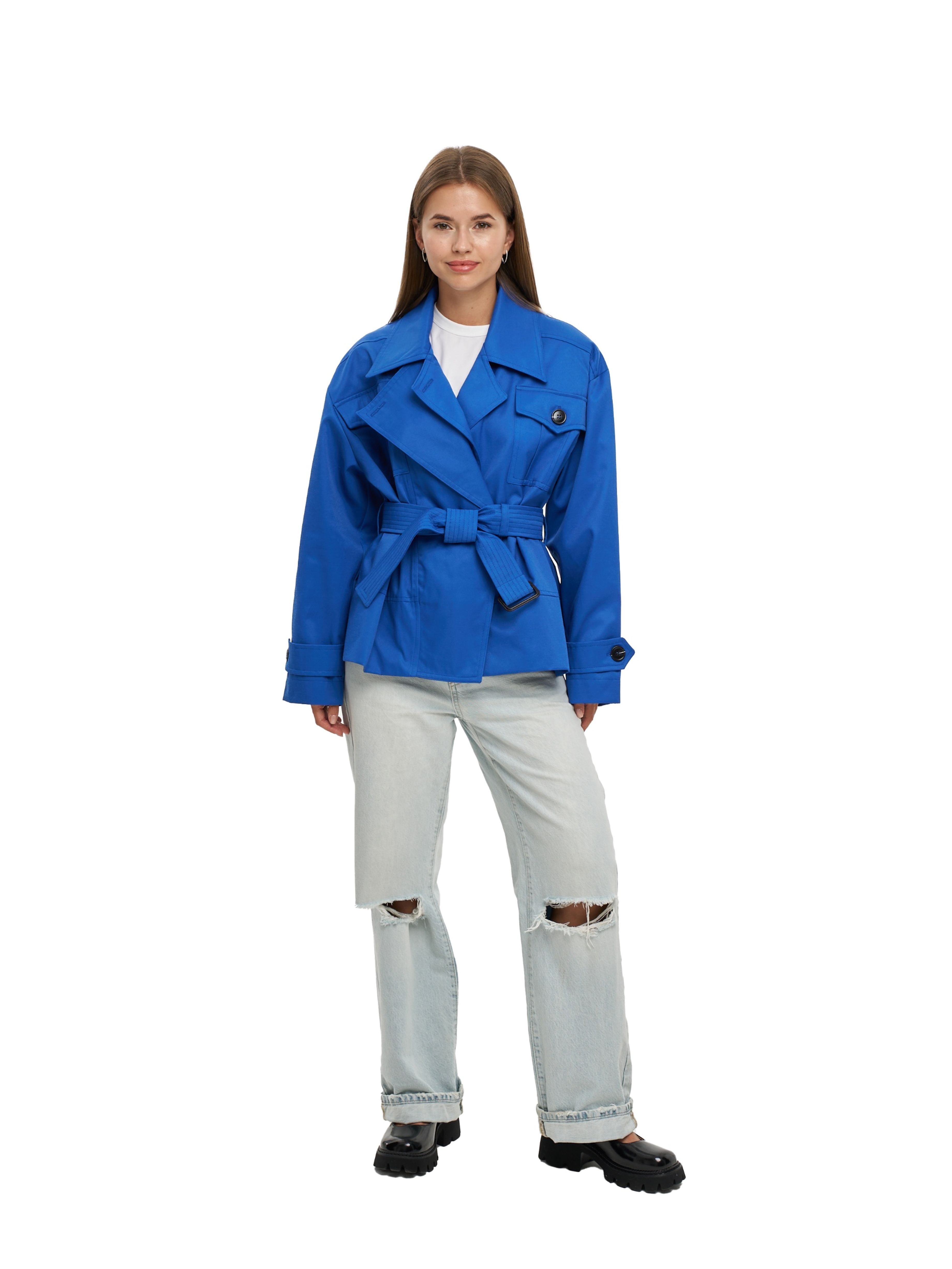 Жакет-куртка синяя